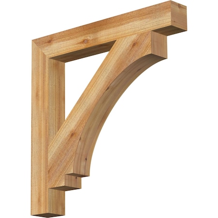 Ekena Millwork Imperial Block Rough Sawn Bracket, Western Red Cedar, 4"W x 30"D x 30"H BKT04X30X30IMP05RWR